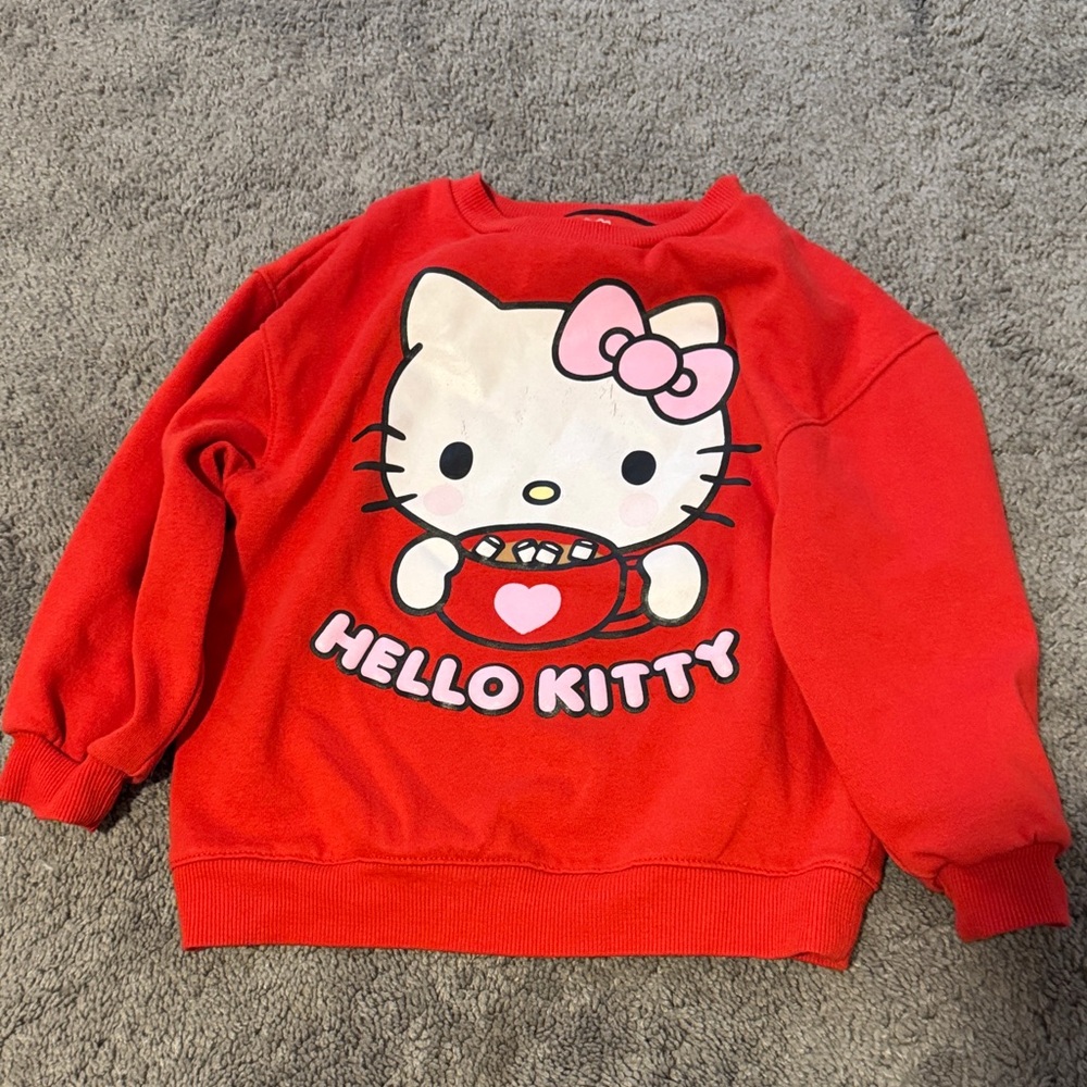 Hello Kitty Bright Red Kids Hoodie